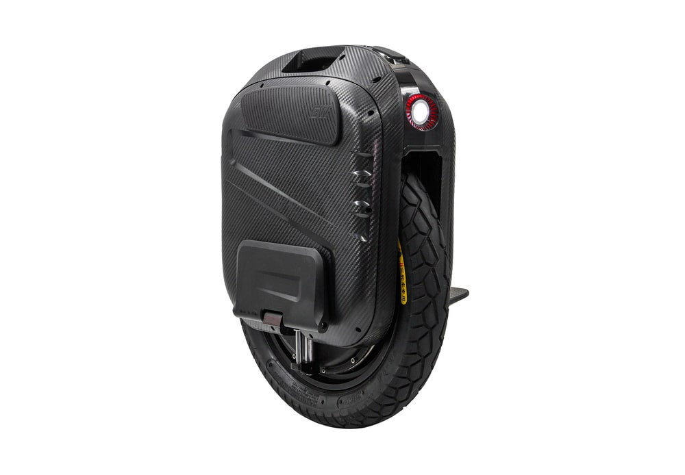 black gotway ex electric unicycle with headlight and integrated suspension