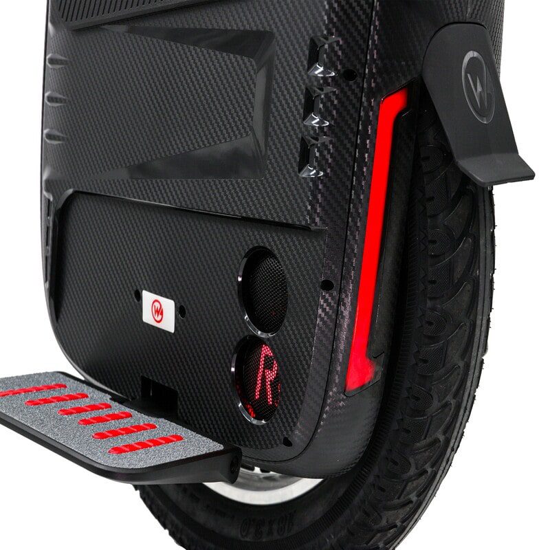 begode rs 19-inch 100v/1800wh electric unicycle with bluetooth speakers