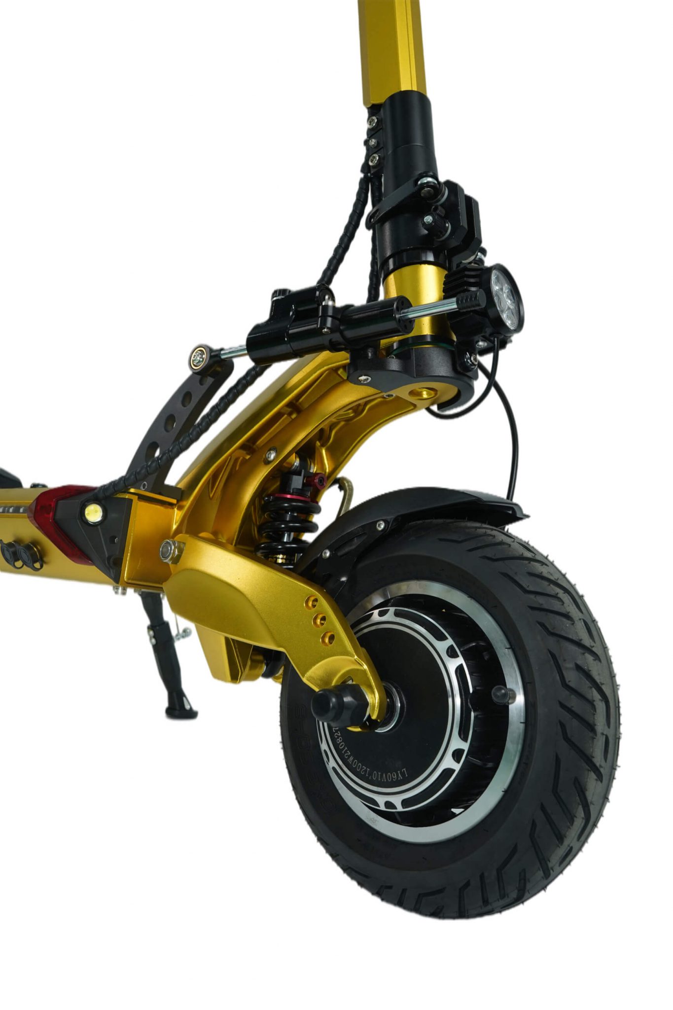blade limited 10 inch 60V electric scooter gold color front suspension