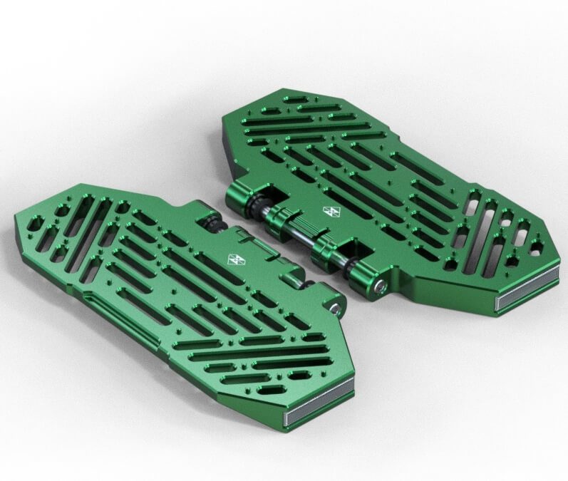 kingsong s18 green spiked cnc pedals