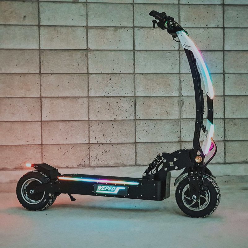 weped sst electric scooter with led lights