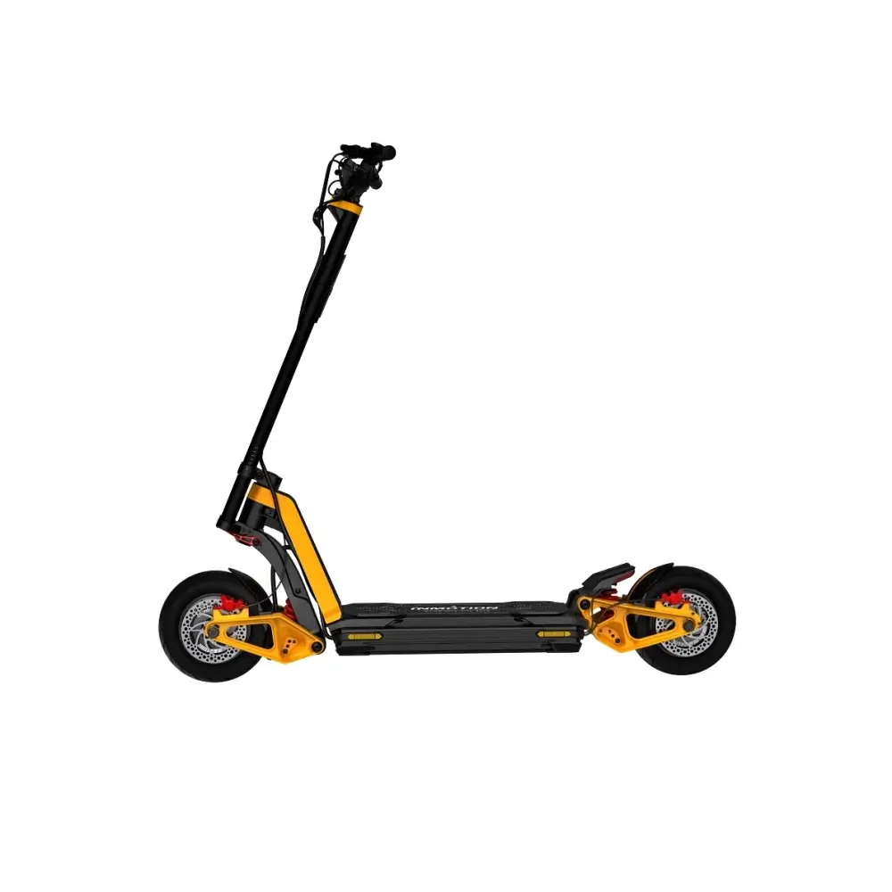inmotion rs high performance electric scooter in black and gold