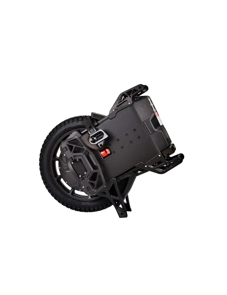 veteran lynx electric unicycle with kickstand in black color